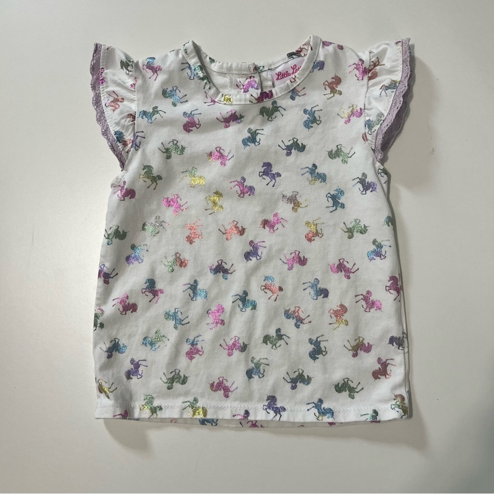Little Lass Multicolor Unicorn Tee